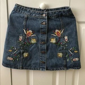 Haute Rogue Embroidered Mini Skirt